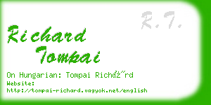 richard tompai business card
